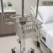 iv pole baskets medical storage
